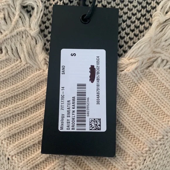 Daisy printed beige sweater size S - Picture 6 of 6